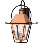 Rue De Royal Outdoor Cap Wall Light - Aged Copper / Clear