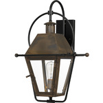 Rue De Royal Outdoor Cap Wall Light - Industrial Bronze / Clear