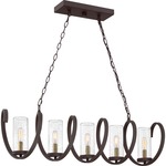 Tumult Linear Chandelier - Western Bronze / Clear Seedy