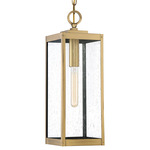 Westover Outdoor Pendant - Antique Brass / Clear Seedy / Clear Seedy
