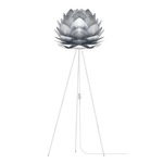 Silvia Floor Lamp - White / Steel