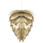 Conia Pendant - White / Brushed Brass