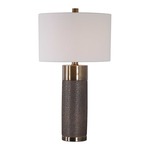 Brannock Table Lamp - Antique Brass / Off White