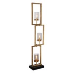 Cielo Floor Lamp - Antique Gold Leaf / Clear