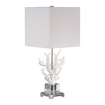 Corallo Table Lamp - Polished Nickel / Beige