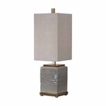 Covey Table Lamp - Antique Brass / Beige
