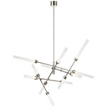 Linger Abstract Chandelier - Polished Nickel / Clear Acrylic