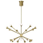 Lody Chandelier - Brass / White Acrylic