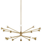 Lody Chandelier - Brass / White Acrylic