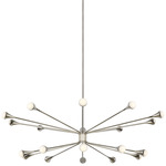 Lody Chandelier - Polished Nickel / White Acrylic