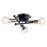 Armstrong Ceiling Light Fixture - Black / Brass