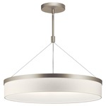 Mercel Pendant - Satin Nickel / White