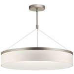 Mercel Pendant - Satin Nickel / White