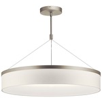 Mercel Pendant - Satin Nickel / White