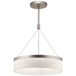 Mercel Pendant - Satin Nickel / White