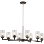 Winslow Oval Chandelier - Olde Bronze / Clear Seeded