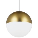 Akova Pendant - Aged Brass / Bright Brass / White