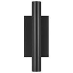 Chara Round Outdoor Wall Sconce - Black / Frosted