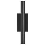 Chara Round Outdoor Wall Sconce - Black / Frosted