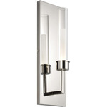Linger Wall Sconce - Polished Nickel / Clear