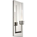 Linger Wall Sconce - Polished Nickel / Clear