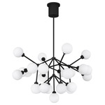 Mara Chandelier - Matte Black / Frost White