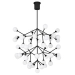 Mara Chandelier - Matte Black / Frost White