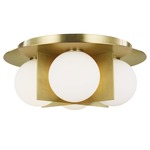 Orbel Ceiling Light Fixture - Aged Brass / Frost