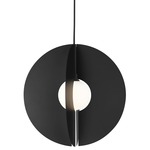 Orbel Round Pendant - Matte Black / Frost