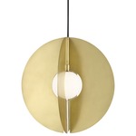 Orbel Round Pendant - Brass / Frost