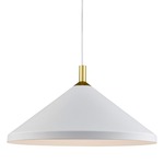 Dorothy Wide Pendant - White