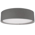 Dalton Ceiling Light - White / Gray Textured Fabric