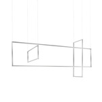 Arkell Linear Suspension - Brushed Nickel / Opal