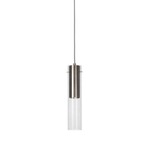 Lena Pendant - Brushed Nickel / Clear