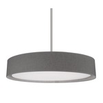 Dalton Pendant - Satin Nickel / Gray Textured Fabric