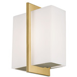 Bengal Wall Sconce - Brushed Gold / White Glass