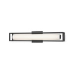 Lochwood Wall Sconce - Black / White Glass