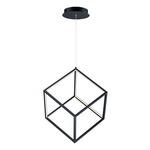 4 Square Pendant - Black