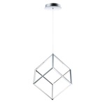 4 Square Pendant - Polished Chrome