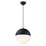 Half Moon Pendant - Matte Black / Satin White