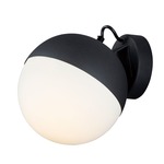 Half Moon Wall Light - Matte Black / Satin White