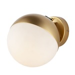 Half Moon Wall Light - Metallic Gold / Satin White