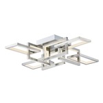 Link Flush Mount Ceiling Light - Satin Nickel