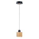 Nob Mini Pendant - Black / Gold / Clear