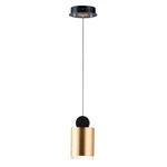 Nob Mini Pendant - Black / Gold / Clear