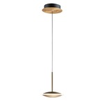 Saucer Mini Pendant - Gold / Frosted