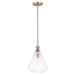 Abbott Pendant - Antique Brass / Clear