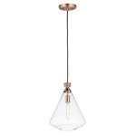 Abbott Pendant - Antique Brass / Clear