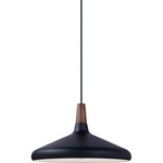 Nordic Cone Pendant - Black / Walnut