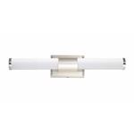 Optic Bathroom Vanity Light - Satin Nickel / White